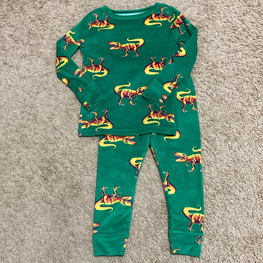 Target Velour Dinosaur Pajamas sz 3T